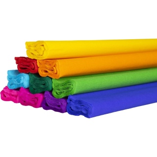 Bibuła marszczona karbowana Happy Color mix tęcza mini 50x200 cm 10 kolorów