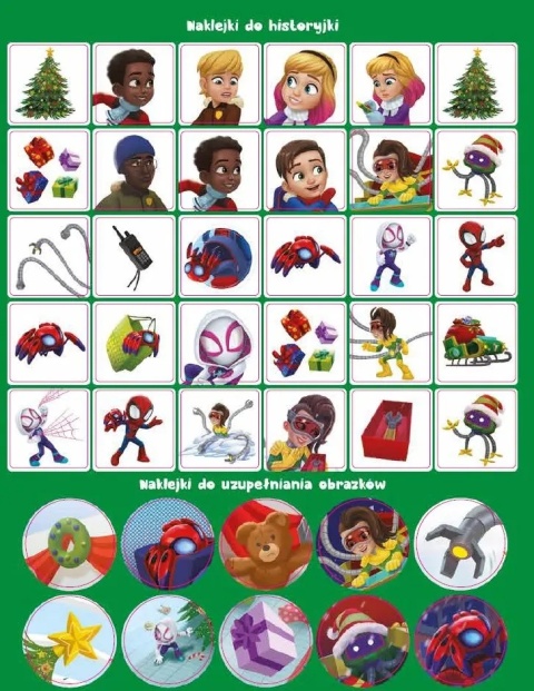 Czytanki naklejanki Gwiazdkowe prezenty Spidey super kumple 60 naklejek