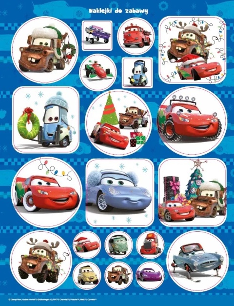 Czytanki naklejanki Gwiazdkowy prezent Auta Zygzak McQueen 60 naklejek