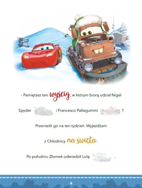 Czytanki naklejanki Gwiazdkowy prezent Auta Zygzak McQueen 60 naklejek