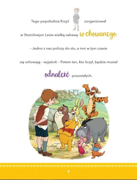 Czytanki naklejanki Kubuś Puchatek Zabawa w chowanego