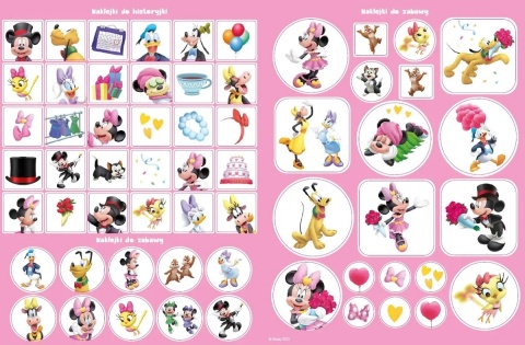 Czytanki naklejanki Myszka Minnie Najlepsze Urodziny 60 naklejek