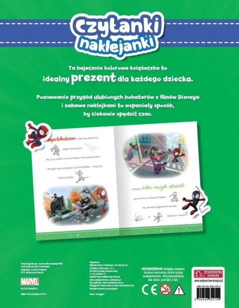 Czytanki naklejanki Poznaj naszą drużynę Spidey Spiderman 30 naklejek