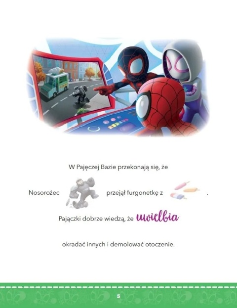 Czytanki naklejanki Poznaj naszą drużynę Spidey Spiderman 30 naklejek