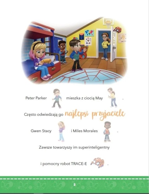 Czytanki naklejanki Poznaj naszą drużynę Spidey Spiderman 30 naklejek