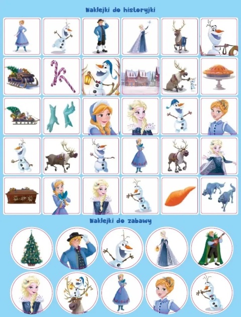 Czytanki naklejanki Świąteczne tradycje Kraina Lodu Przygoda Olafa naklejki