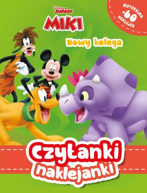Czytanki naklejanki myszka Mickey Miki nowy kolega 60 naklejek