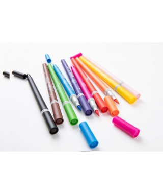 Flamastry mazaki pisaki dwustronne 10 kolorów SPIDERMAN