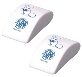 Gumka do mazania MYSZKA Astra biały 2 szt.