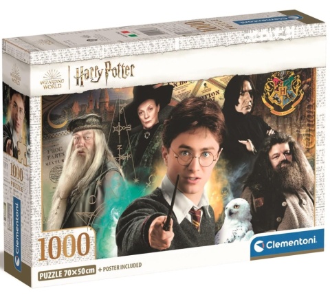 Harry Potter Hogwart compact 70x50 cm Puzzle Clementoni 1000 EL 39787