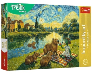 Inspired By Art Karmiąc kapibary Trefliki Puzzle Trefl 100 EL