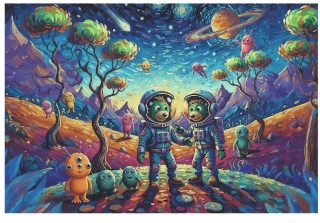 Inspired By Art Kosmiczne fantazje Trefliki Puzzle Trefl 100 EL