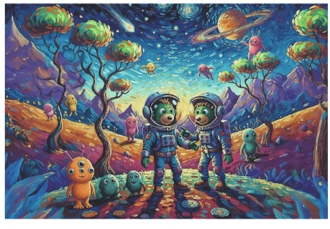 Inspired By Art Kosmiczne fantazje Trefliki Puzzle Trefl 100 EL