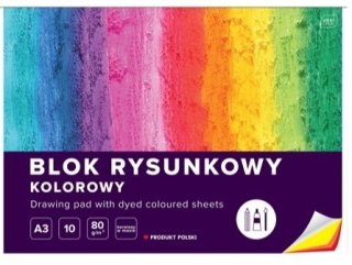 Interdruk blok rysunkowy kolorowy barwiony w masie A3 10 kartek