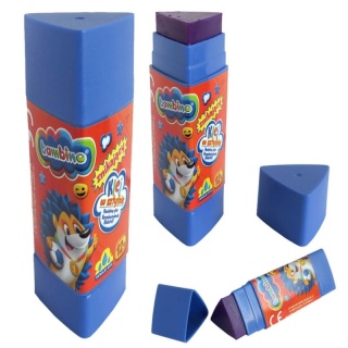 Klej w sztyfcie Bambino 12g fioletowy trójkątny znikający