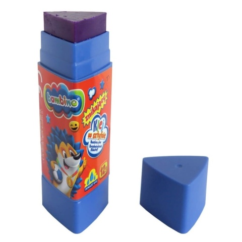 Klej w sztyfcie Bambino 12g fioletowy trójkątny znikający