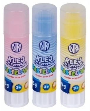 Klej w sztyfcie do papieru transparentny Astra pastelowy 15g