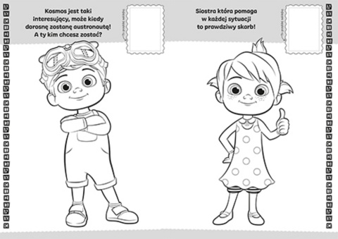 Koloruj i naklejaj Cocomelon kolorowanka naklejki