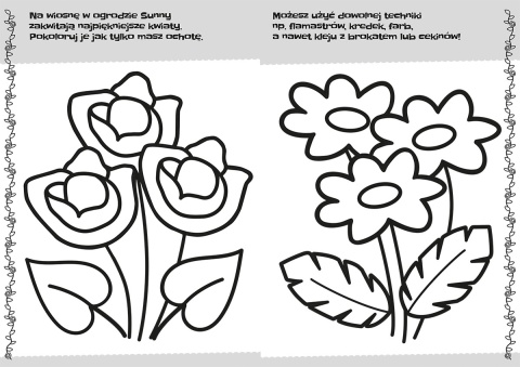 Koloruj i naklejaj My little pony na wiosnę kolorowanka naklejki