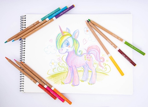 Kredki ołówkowe okrągłe w metalowym pudełku 48 kolorów ASTRA PRESTIGE