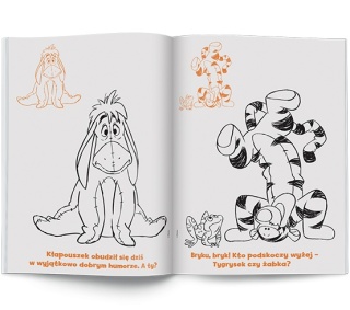 Kubuś Puchatek kolorowanka z naklejkami