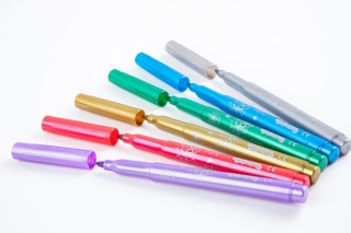 Markery metaliczne flamastry pisaki 6 kolorów SPIDERMAN