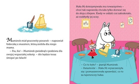 Muminki Muminek i i pieśń oceanu czytanka z dużymi literami