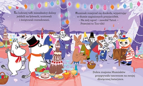 Muminki Muminek i i święto lodu czytanka z dużymi literami