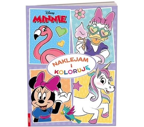 Myszka Minnie Naklejam i koloruję kolorowanka naklejki
