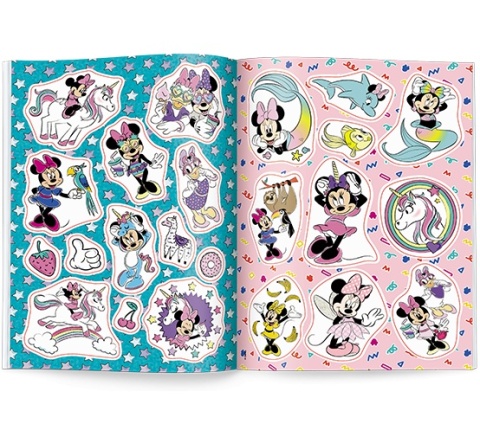 Myszka Minnie Naklejam i koloruję kolorowanka naklejki