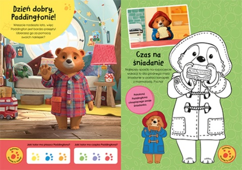 Padington podróże książka zadania do wyklejania naklejki rebusy zagadki