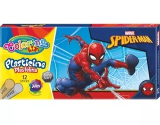 Plastelina 12 kolorów COLORINO SPIDERMAN
