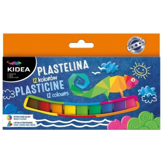 Plastelina szkolna 12 kolorów KIDEA