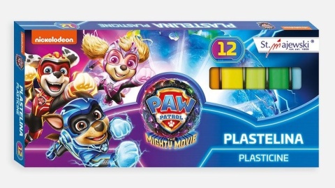 Plastelina szkolna 12 kolorów PSI PATROL kosmopieski St. Majewski