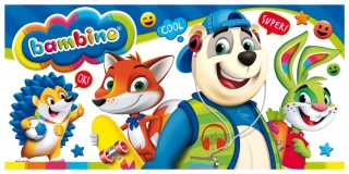 Plastelina szkolna 24 kolorów + podkładka Bambino St. Majewski