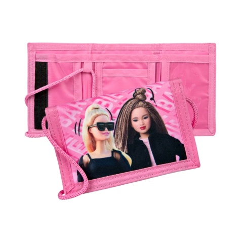 Portfel portfelik dziecięcy ze sznurkiem torebka Barbie na rzep