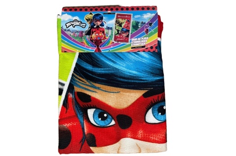 Ręcznik plażowy szybkoschnący BIEDRONKA I CZARNY KOT 70x140