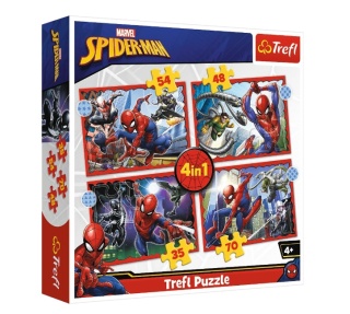 SPIDERMAN Trefl Puzzle 4W1 207 EL 34384