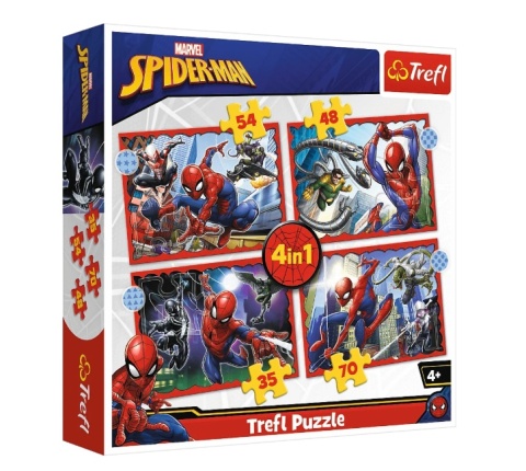 SPIDERMAN Trefl Puzzle 4W1 207 EL 34384