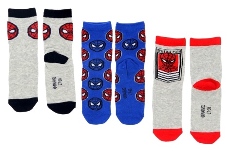 Skarpetki skarpety dziecięce Spiderman bawełniane 3-pak 31-34