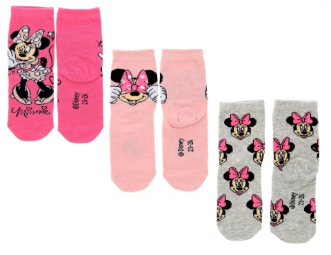 Skarpetki skarpety dziecięce MYSZKA MINNIE bawełniane dziewczęce 3pak 27-30