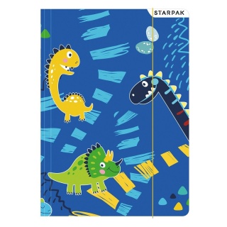Teczka z gumką A4 na dokumenty dino Dinozaury z planem lekcji starpak