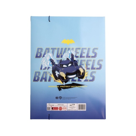 Teczka z gumką A4 na dokumenty rysunki BATMAN BATWHEELS