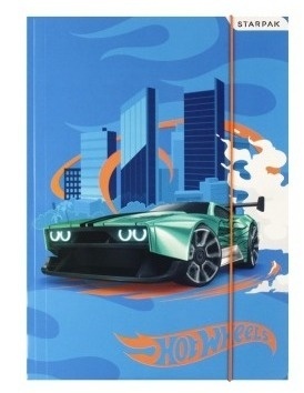 Teczka z gumką A4 na dokumenty rysunki HOT WHEELS wyścigówki