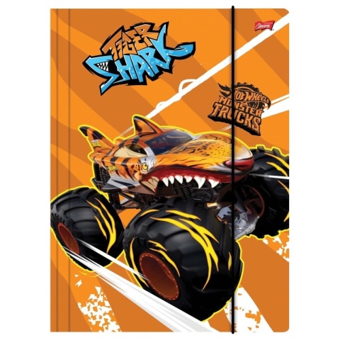 Teczka z gumką A4 na dokumenty rysunki MONSTER TRUCKS hotwheels