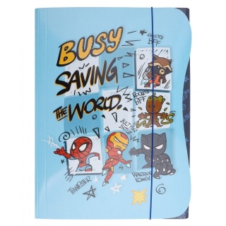 Teczka z gumką A4 na dokumenty rysunki Spidey i Superkumple Avengers