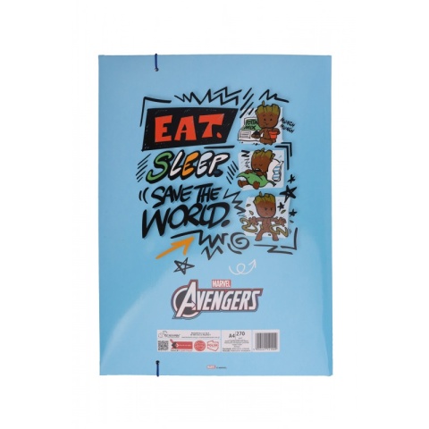 Teczka z gumką A4 na dokumenty rysunki Spidey i Superkumple Avengers