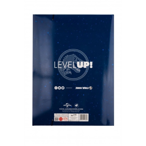 Teczka z gumką A4 na dokumenty rysunki park Jurajski Dinozaury team up