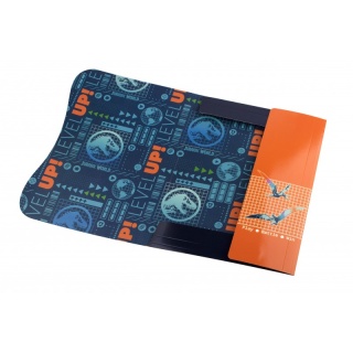 Teczka z gumką A4 na dokumenty rysunki park Jurajski Dinozaury team up