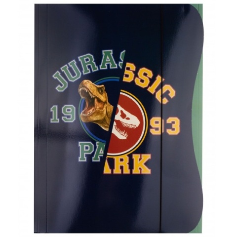 Teczka z gumką A4 na dokumenty rysunki park Jurajski Dinozaury